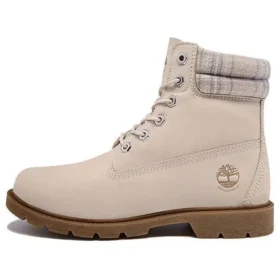 Lindon Woods 6-Inch Boot «Beiges Nubukleder und bedruckter Kragen»