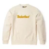 Logo-Sweatshirt mit Rundhalsausschnitt „Weiss“