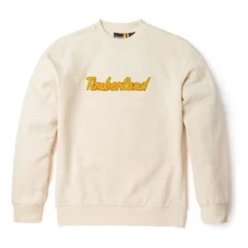 Logo-Sweatshirt mit Rundhalsausschnitt „Weiss“