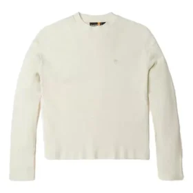 Mini Logo Langarm-Crop-T-Shirt «White»