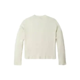 Mini Logo Langarm-Crop-T-Shirt «White»