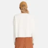 Mini Logo Langarm-Crop-T-Shirt «White»