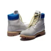 Premium 6-Inch Waterproof Boot «Grau mit blauem Kragen»