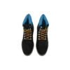 Premium 6-Inch Waterproof Boot „Schwarzes Nubukleder mit Blau“