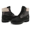 Premium Waterproof Boot mit breiter Passform „Schwarzes Nubukleder mit Rosa“