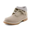 Roll Top Stiefel Basic «Beige mit Hellgrau»
