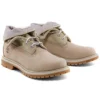Roll Top Stiefel Basic «Beige mit Hellgrau»