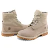 Roll Top Stiefel Basic «Beige mit Hellgrau»