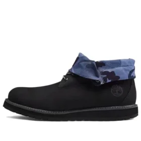 Roll Top Stiefel Basic «Schwarz Blue Camouflage»