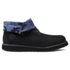 Roll Top Stiefel Basic «Schwarz Blue Camouflage»