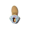 Roll Top Stiefel Basic „Weizen Pink mit Karomuster“