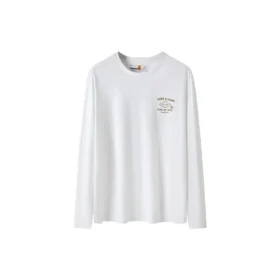 Shoe Logo Langarm-T-Shirt „White Yellow“