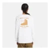 Shoe Logo Langarm-T-Shirt „White Yellow“