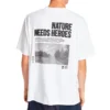 SS20 Earth Pattern Printing Kurzarm-Shorts-Style Weiss