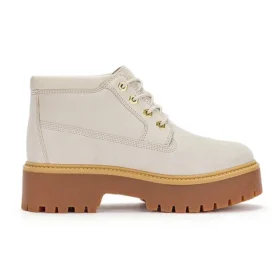 Stone Street Mid Schnürstiefel, wasserdicht, «White Nubuck»