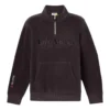 Sweatshirt mit 1/4-Reissverschluss und linearem Logo «Schwarz»