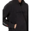 Sweatshirt mit 1/4-Reissverschluss und linearem Logo «Schwarz»