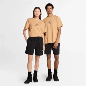 T-Shirt mit gestapeltem Logo und kurzen Ärmeln