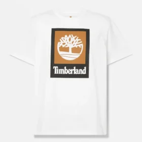 T-Shirt mit quadratischem Logo und kurzen Ärmeln