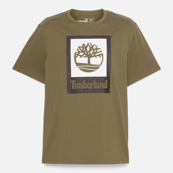 T-Shirt mit quadratischem Logo und kurzen Ärmeln T-Shirt mit quadratischem Logo und kurzen Ärmeln