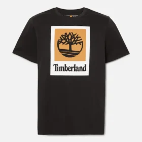 T-Shirt mit quadratischem Logo und kurzen Ärmeln