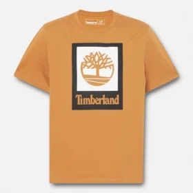 T-Shirt mit quadratischem Logo und kurzen Ärmeln