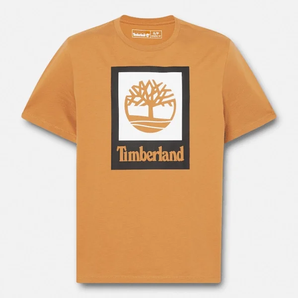 T-Shirt mit quadratischem Logo und kurzen Ärmeln T-Shirt mit quadratischem Logo und kurzen Ärmeln