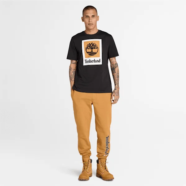 T-Shirt mit quadratischem Logo und kurzen Ärmeln T-Shirt mit quadratischem Logo und kurzen Ärmeln