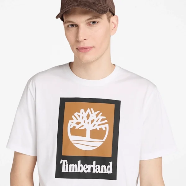 T-Shirt mit quadratischem Logo und kurzen Ärmeln T-Shirt mit quadratischem Logo und kurzen Ärmeln