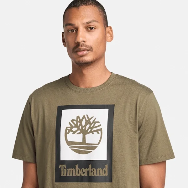 T-Shirt mit quadratischem Logo und kurzen Ärmeln T-Shirt mit quadratischem Logo und kurzen Ärmeln