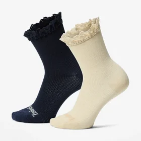 Timberland® 2er-Pack Ruffle Low Crew Socken für Damen Timberland® 2er-Pack Ruffle Low Crew Socken für Damen