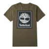 Timberland Casual Rundhals-T-Shirt mit Aufdruck, kurzärmelig, grün