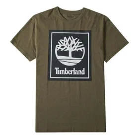 Timberland Casual Rundhals-T-Shirt mit Aufdruck, kurzärmelig, grün