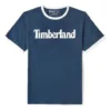 Timberland Casual Rundhalsausschnitt mit Aufdruck, kurzärmelig, blau