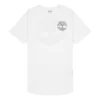 Timberland Freizeit-T-Shirt mit Rundhalsausschnitt und Aufdruck, kurzärmelig, weiss