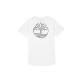 Timberland Freizeit-T-Shirt mit Rundhalsausschnitt und Aufdruck, kurzärmelig, weiss