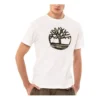 Timberland Kurzarm-Shirt mit Brustlogo-Aufdruck, weiss