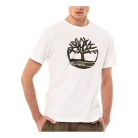 Timberland Kurzarm-Shirt mit Brustlogo-Aufdruck, weiss