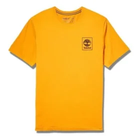 Timberland Kurzarm-Shirt mit Rückenprint, orange