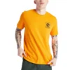 Timberland Kurzarm-Shirt mit Rückenprint, orange