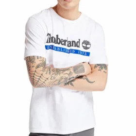 Timberland Logo-Aufdruck Kurzarm-Shirt Weiss