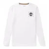Timberland Logo-Aufdruck Rundhalsausschnitt Langarm Weiss
