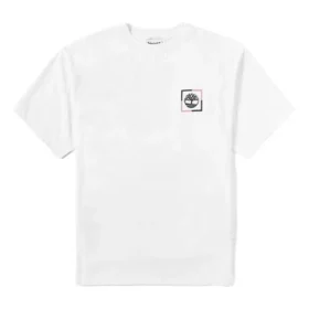 Timberland SS20 bedrucktes Rundhals-Shorts-Shirt, weiss