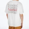 Timberland SS20 bedrucktes Rundhals-Shorts-Shirt, weiss