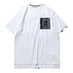 Timberland SS20 Hollow Out Zipper Pocket Printing Kurzarm-Shirt Weiss