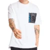 Timberland SS20 Hollow Out Zipper Pocket Printing Kurzarm-Shirt Weiss