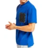 Timberland SS20 Hollow Out Zipper Pocket Printing Kurzarm-T-Shirt Blau