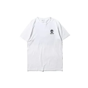 Timberland SS20 Logo-Print Kurzarm-Shirt Weiss