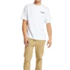 Timberland SS20 Rundhalsausschnitt mit Aufdruck, kurzärmelig, in Shorts-Optik, weiss