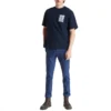 Timberland T-Shirt mit Aufdruck und Rundhalsausschnitt, Blau